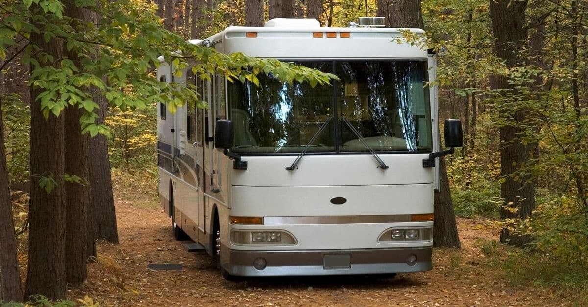 motorhome in the forest