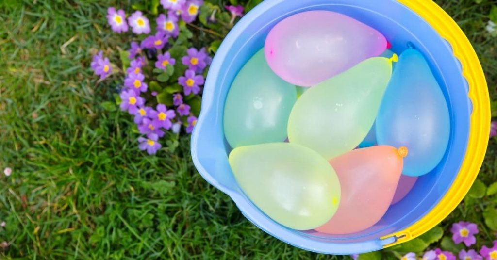 water balloons in a bucket
