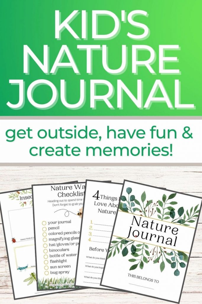 kids nature journal pin